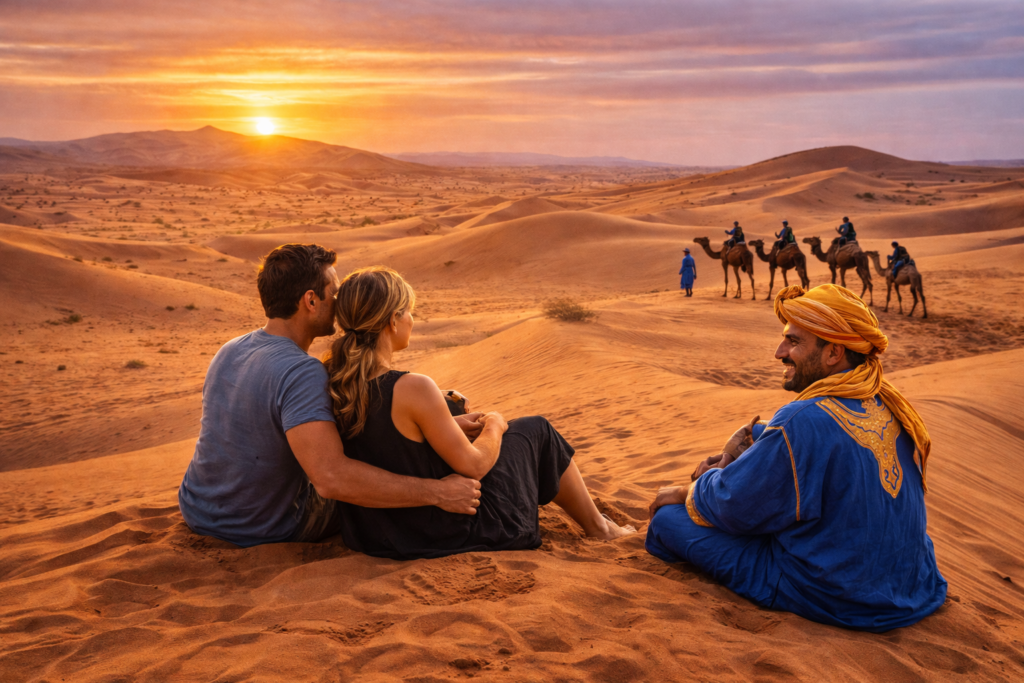 Morocco honeymoon packages with romantic Sahara desert camp experience
